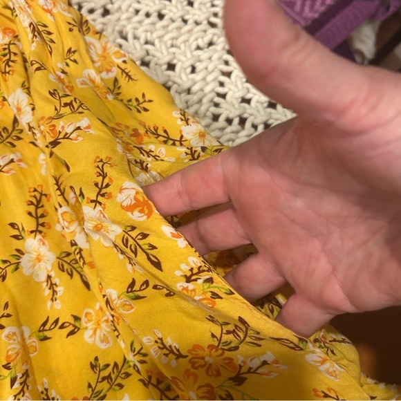 Umgee Women’s Yellow Floral Dress. Size 2XL. Pockets Hi-lo Summer Casual Beachy - Picture 10 of 12
